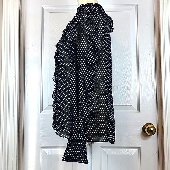 Chaps Ruffle Front Blouse - Picture 7 of 11